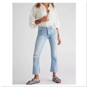 MOTHER The Outsider Ankle Chew In Poisoned Petals Blue Size 29